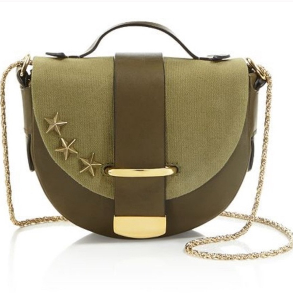 RARE Delphine Delafon Utilitarian Military crossbody Chain shoulder bag